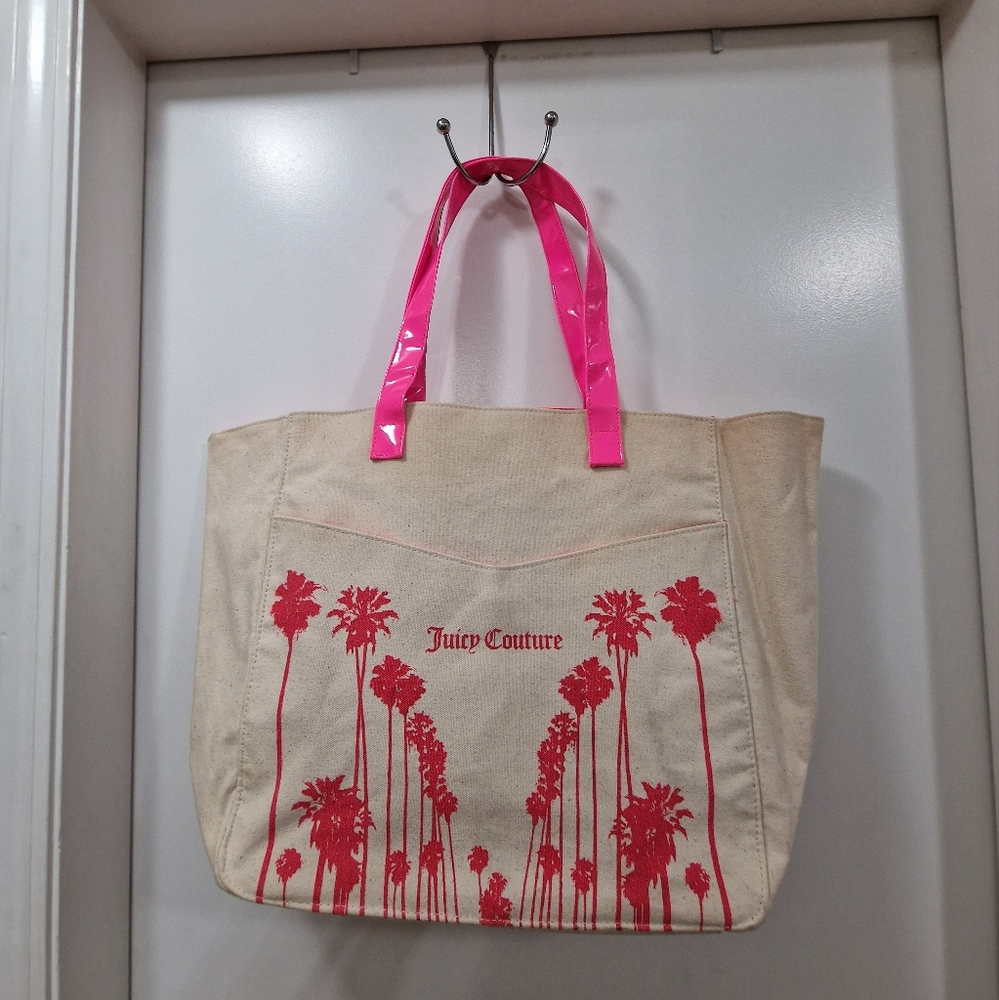Juicy Couture Pink and Cream Summer Tote